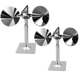 Marketty 2-pack bird reflectors with chrome two-sided finish spin to deter pigeons.