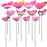 Marsrut pink butterfly stake adds whimsy to potted plants