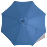 MASTERCANOPY 9 ft replacement canopy for 8-rib umbrellas in dodger blue, enhancing shade.