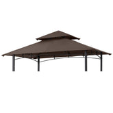 Mastercanopy grill gazebo canopy top for model L-GG001PST-F in brown; durable replacement