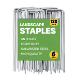 MAT 7-BANQUET galvanized landscape stakes 6in ready for lawn anchoring