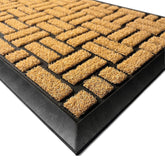 MATALL front door mat outdoor yellow welcomes guests while trapping dirt efficiently.