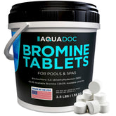 AquaDoc bromine tablets in package for spa hot tub sanitation