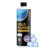 AquaDoc bottle for weekly cold plunge care helps maintain clearer water.