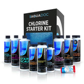 MAV AquaDoc hot tub chemicals starter kit front view for easy spa setup