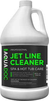 MAV AquaDoc Jet Line Cleaner bottle front for spa jet line cleaning and clearer water