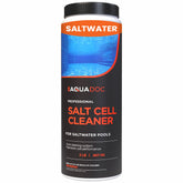 MAV AquaDoc salt cell cleaner bottle ready for simple saltwater pool maintenance