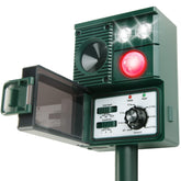 Maxfetched Solar Animal Repellent seen from the front, guarding your garden against pests.