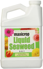 Maxicrop Liquid Seaweed bottle front view for plant growth support.