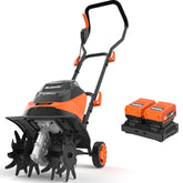 MAXLANDER cordless tiller battery-pack setup enables flexible outdoor gardening