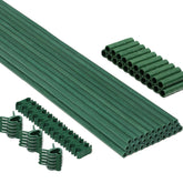 MAXPACE 93pcs garden stakes kit with fiberglass supports for durable plant stabilization.