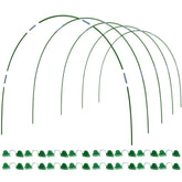 MAXPACE greenhouse hoops assembly step shows easy DIY setup for a sturdy grow tunnel