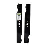 MaxPower 561548B two-blade set for 42-inch mowers, enabling cleaner, even mowing.