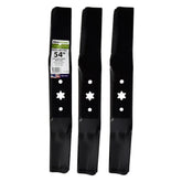 MaxPower 561557B three-blade set ready for 54in mower replacement