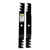 MaxPower 561811XB mulching blades for 42 in John Deere mowers, efficient mulch distribution.