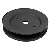 MaxPower 332512B spindle pulley closeup highlighting durable build for reliable mower performance