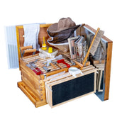 MayBee Beehive Starter Kit front view highlights a durable wax-coated hive exterior for easy inspection.