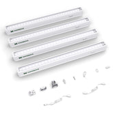 Maygrove T5 grow light strip setup illuminates seedlings with sun-like spectrum for even growth.