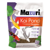 Mazuri Koi Floating Nuggets packaging shows complete nutrition and shelf appeal.
