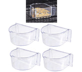 Mcage bird cage seed water feeder cup with clear acrylic design for easy monitoring