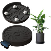 MCleanPin plant caddy with hidden wheels enables easy indoor relocation.