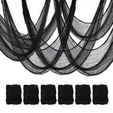 Mcupper black creepy cloth 30x72 drape for versatile Halloween decor