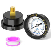 Meanlin Measure start and clean filter gauge with clear dial for pool care.