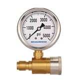 Measureman pressure gauge kit with 3/8-inch quick-connect for secure high-pressure connections.