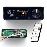 Meatender WiFi PID grill controller mounted on a rectangular Pit Boss for precise heat control.