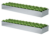 Meberam galvanized raised bed assembly area for quick setup
