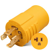MECMO l14-30p to 5-15r-5-20r adapter with molded housing for secure connection