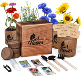 Meekear indoor starter kit with wooden box for easy home gardening