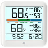MeesMeek indoor thermometer with backlight displays temperature and humidity clearly