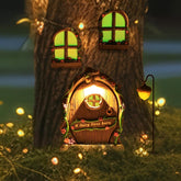 MEETYAMOR fairy door glow-in-the-dark enhances nighttime garden ambiance.