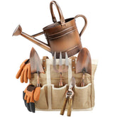 Megawodar 1-gallon watering can close-up, bronze finish, ideal for daily garden watering.
