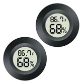 MEGGSI mini digital hygrometer shows indoor-outdoor readings with fast updates.