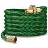 MEIIOFS 30ft heavy-duty garden hose in use for reliable watering