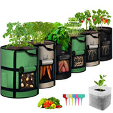 MEKOLIFE 10gal potato grow bag with viewing window for precise harvest timing.
