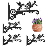 Mekpiwu Elegant Bird Pattern Wall Hook for indoor plant display and outdoor decor.
