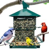 Meleave bird feeder outdoors with 6-5lb capacity for steady seed supply