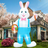 Melisheer 12ft Easter bunny inflatable towering over the yard for festive decoration.