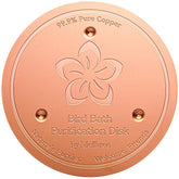 Mellbree copper disc close-up showing 0.6mm pure copper for natural water care