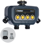 Melnor Bluetooth water timer with four zones, front view