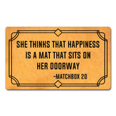 MELODADDY funny welcome doormat with music-inspired design for indoor entryways that grips floors securely.