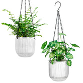 Melphoe self-watering hanging planter with transparent water level window for easy moisture checks