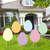 Memorywuu Easter eggs yard sign in colorful hues for garden display and festive events.