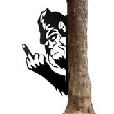 Mengfanjingxiang bigfoot middle finger yard sign front view adds cheeky curb appeal outdoors