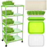 Menkxi 5-layer sprout tray shelf for neat home microgreens cultivation