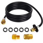 MENSI 12-foot propane torch hose connection ready for safe setup.