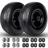Menxigoc 10 inch tire and wheel with flat-free PU for lawn mowers and carts
